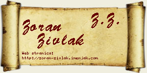 Zoran Zivlak vizit kartica